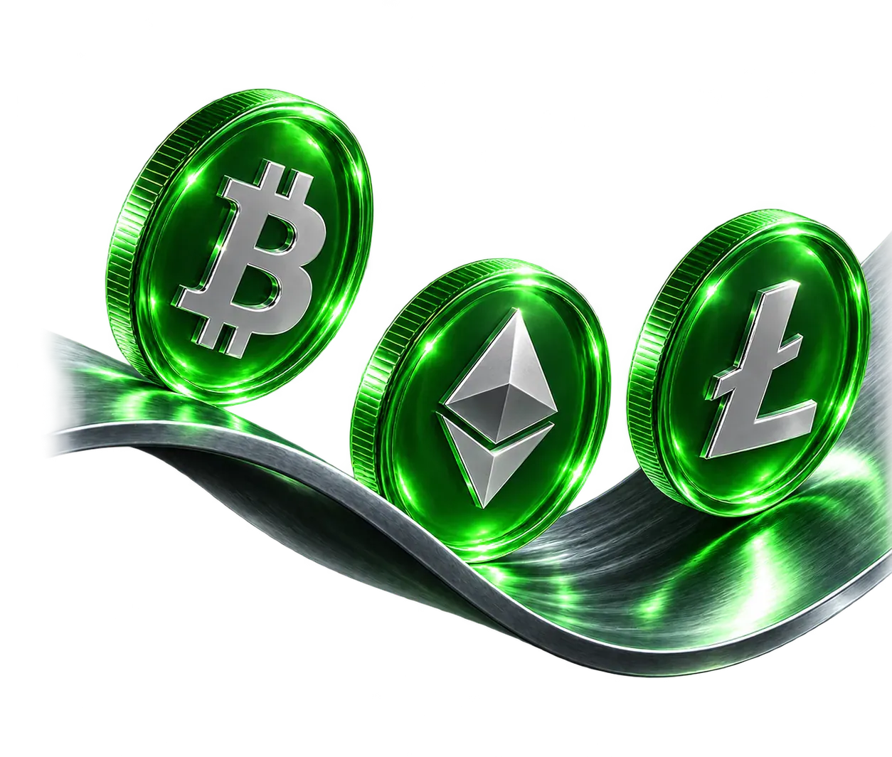 Cryptocurrencies market illustration